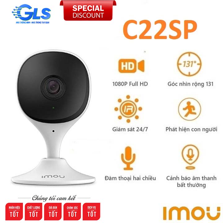 Camera iMou Cue 2E C22SP (2MP, đàm thoại 2 chiều, video Full HD)